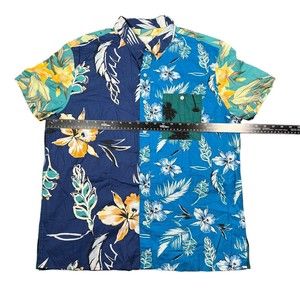 American Eagle Mens XL Hawaiian Tropical Multi Print Button Up Casual Shirt